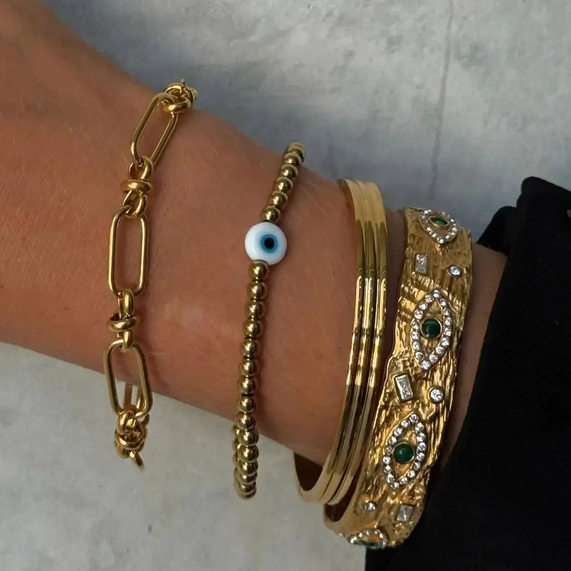 VILEY Bracelet Stack 18K Gold Plated S.Steel