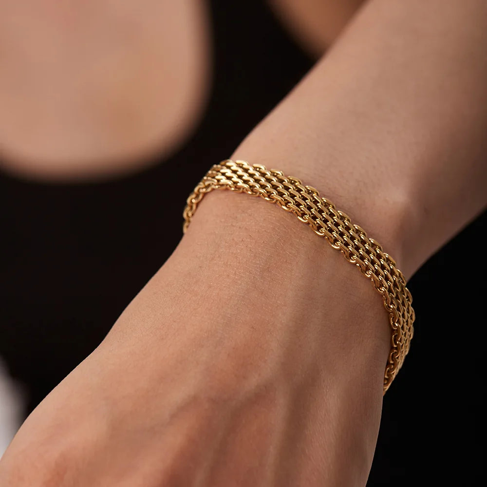 VILEY Bracelet Stack 18K Gold Plated S.Steel