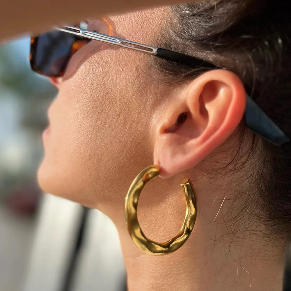 CAMILA Thick Earrings 18K Gold Plated S.Steel