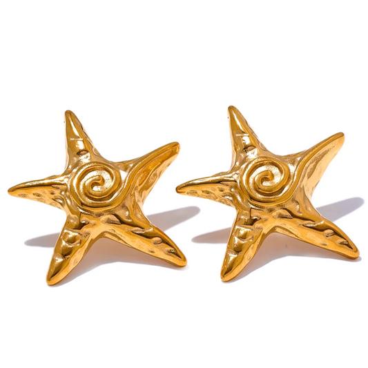 PAMELA Star Earrings 18K Gold Plated S.Steel