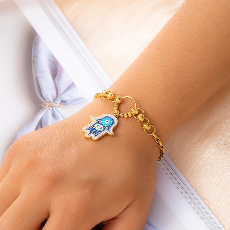 VILEY BLUE Set 18K Gold Plated Stainless Steel