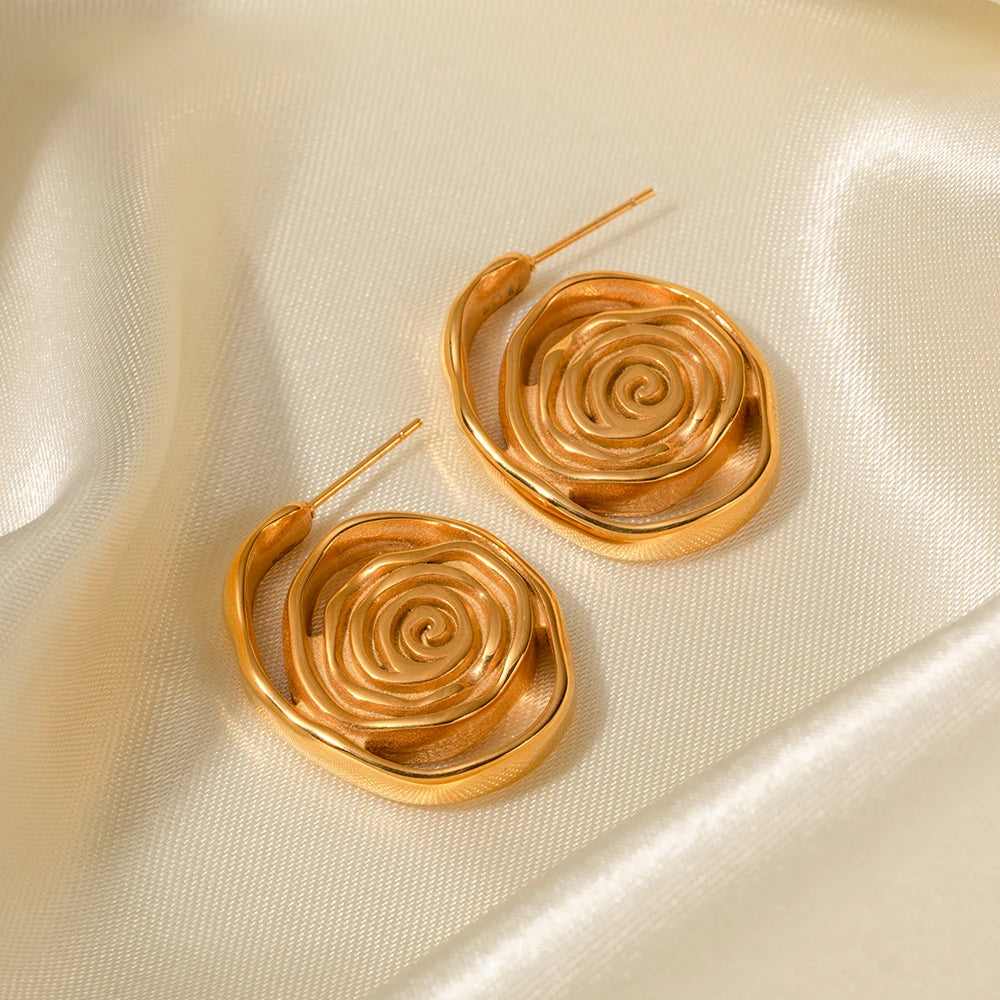 SANDY Spiral Set Jewelry 18K Gold Plated S.Steel