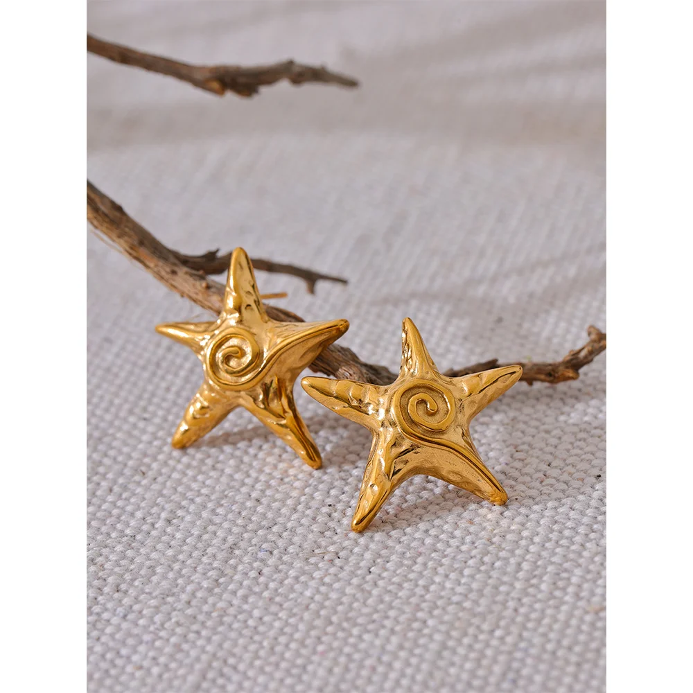 PAMELA Star Earrings 18K Gold Plated S.Steel