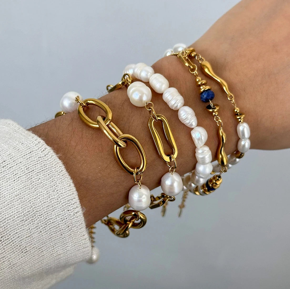 PEARLY Bracelets 18K Gold Plated S.Steel