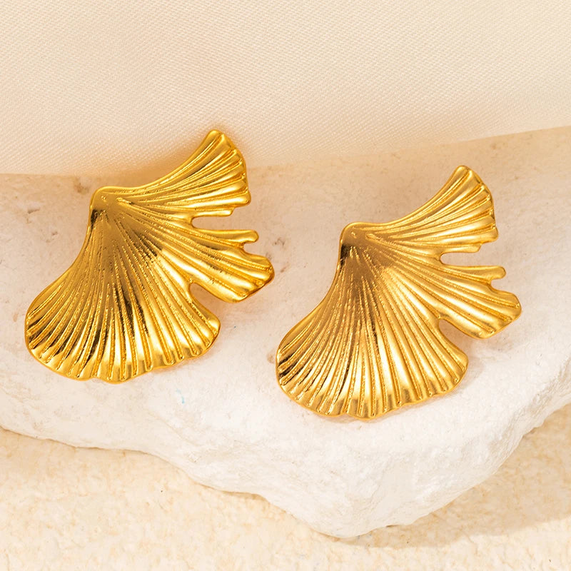 FLOWER Earrings 18K Gold Plated Stainless Steel