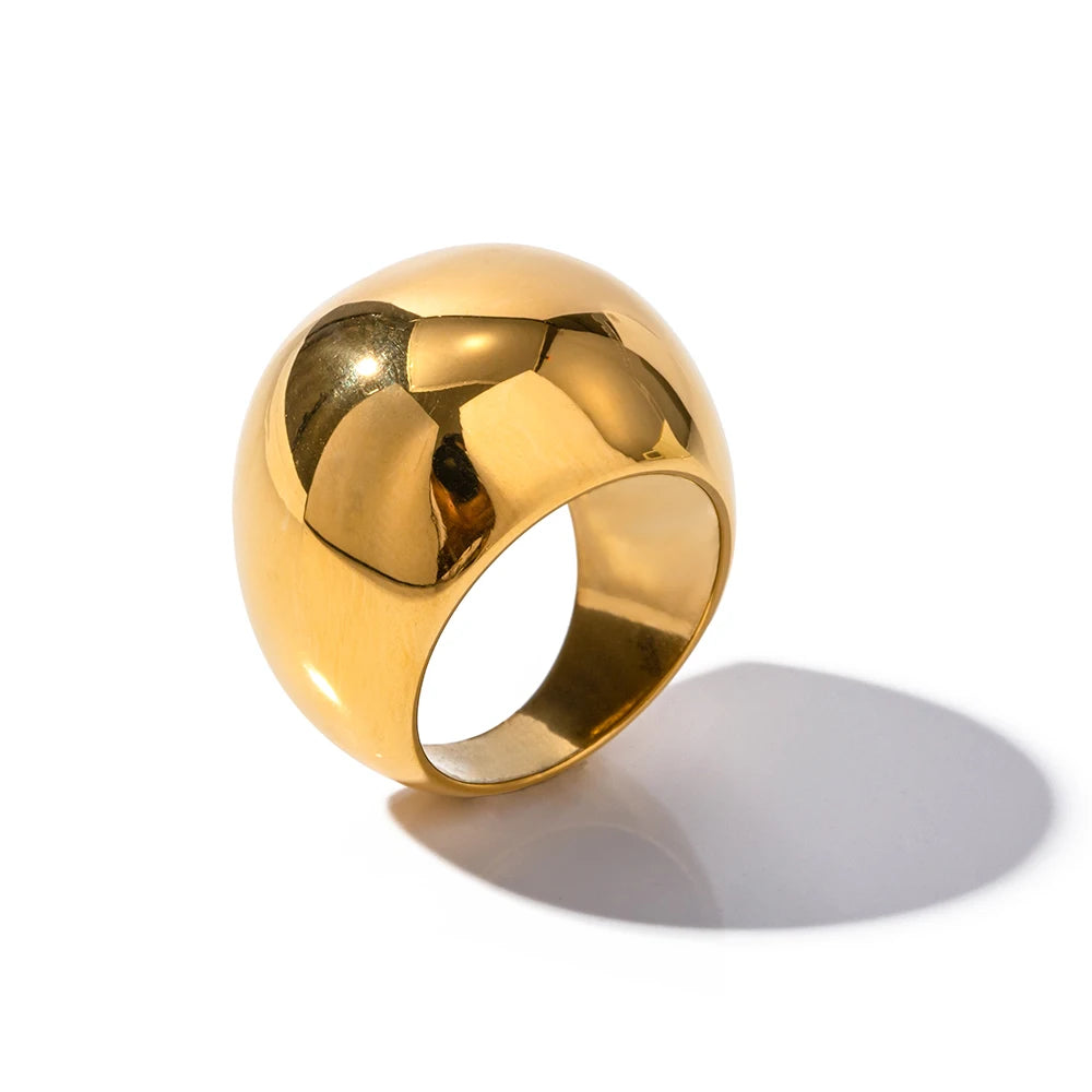 COVE Chunky Rings Series 18K Gold Plated Stainless Steel