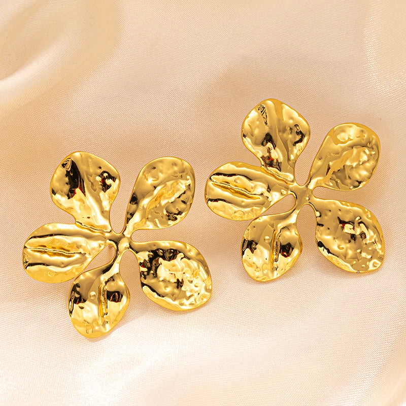 FLOWER Earrings 18K Gold Plated Stainless Steel