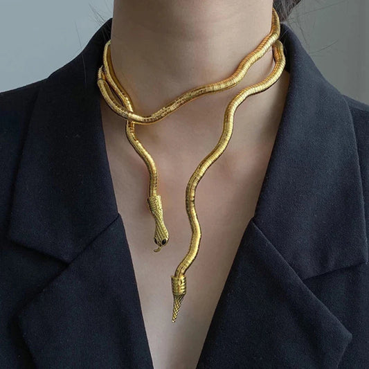 ODETH Snake Punk Free Styling Necklace