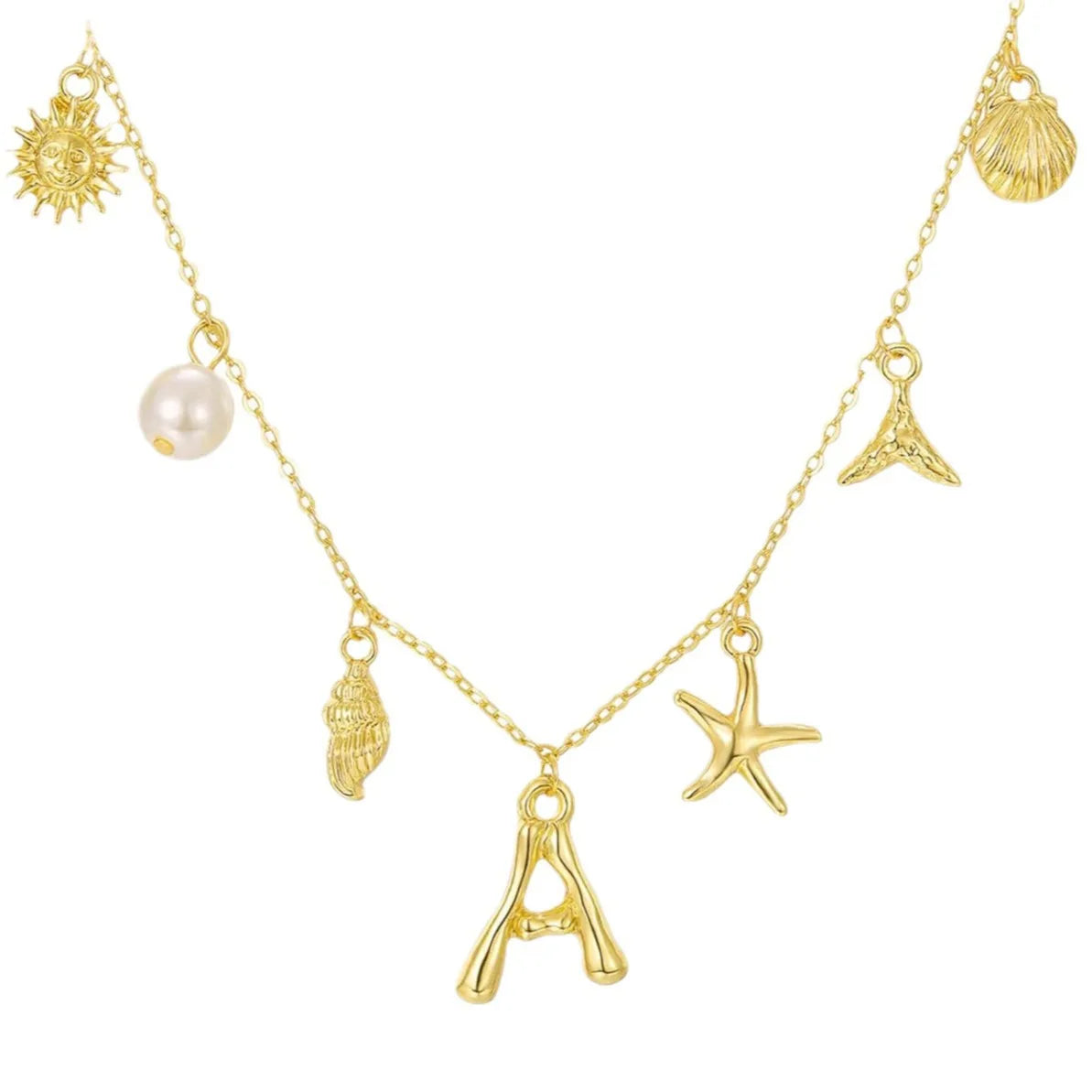 TAINA Initial Charm Necklace