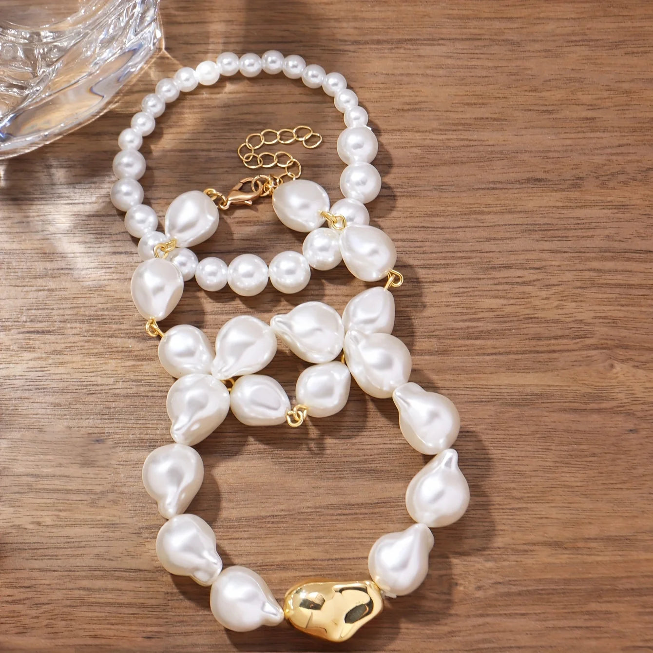 PEARLY Giant Beads Bracelet 3 Set