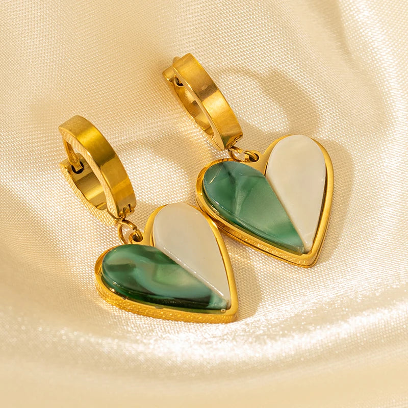 NOVIA Heart Earrings 18K Gold Plated S.STEEL