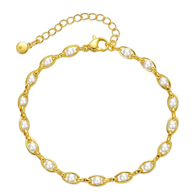 BIANCA Pearl Beads Chain Bracelet