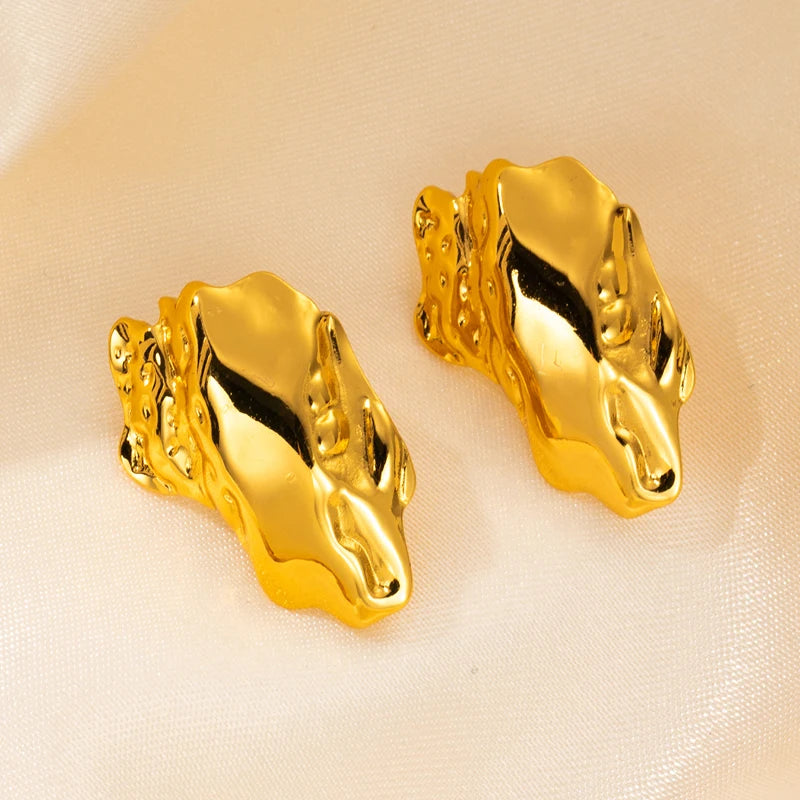 FLOWER Earrings 18K Gold Plated Stainless Steel